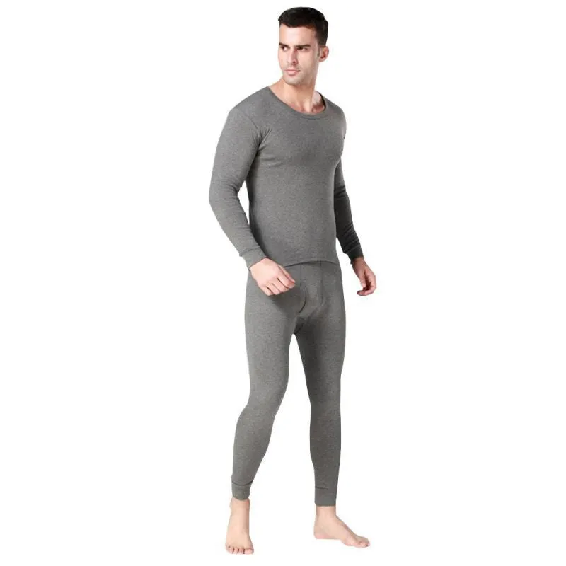 2pcs Set Cotton Thermal Underwear Long Johns Tops Bottoms Pajama Sets