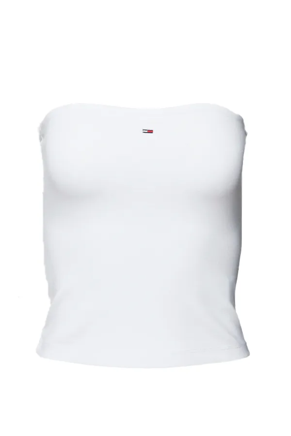 Tommy Hilfiger White Slim Tube Top for Women