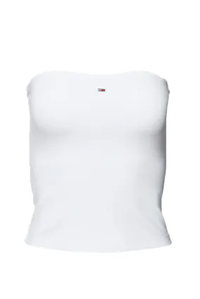 Tommy Hilfiger White Slim Tube Top for Women