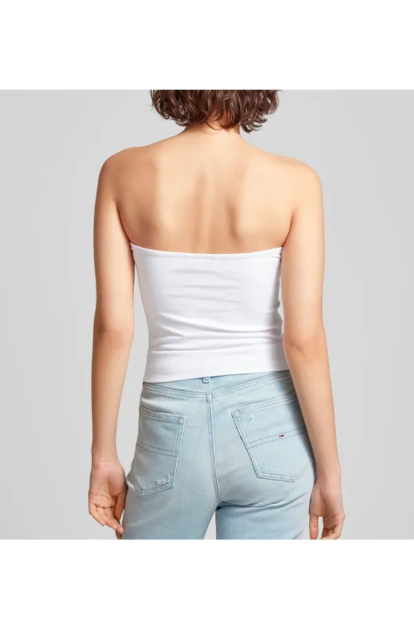 Tommy Hilfiger White Slim Tube Top for Women