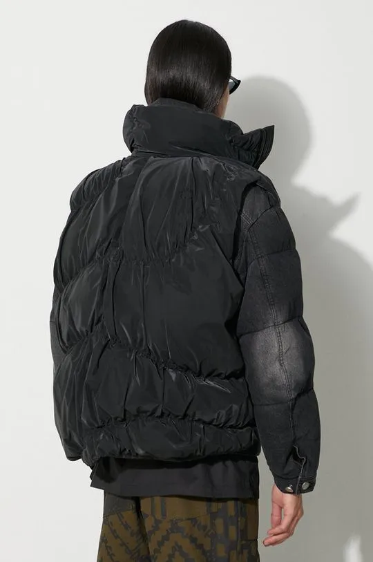 Ader Error black men's down vest BMADFWDW0401