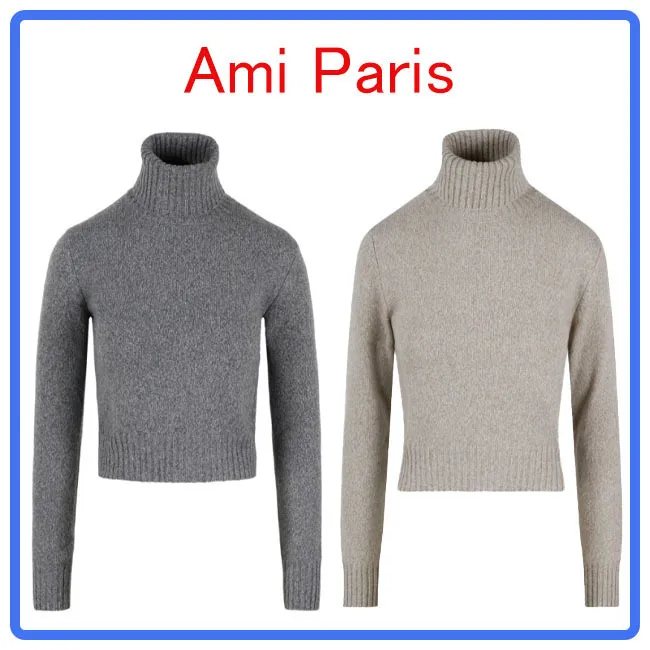 AMI PARIS Elegant Wool Long Sleeves