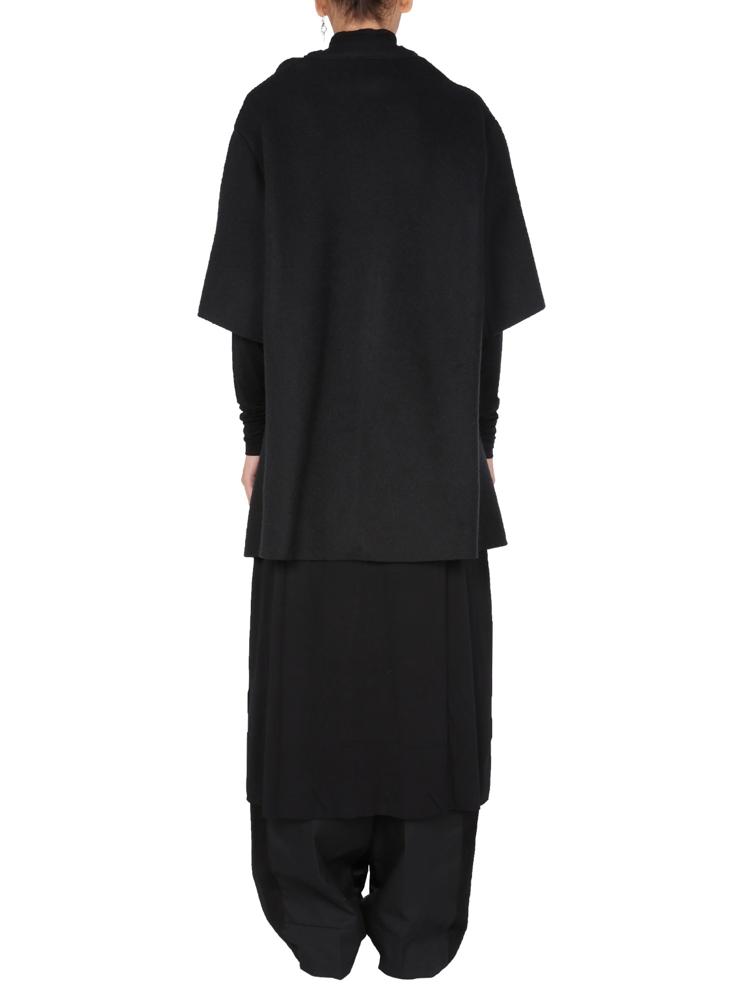 Mixed Wool and Mohair Draped Collar Dress by RAF SIMONS ATARAXIA