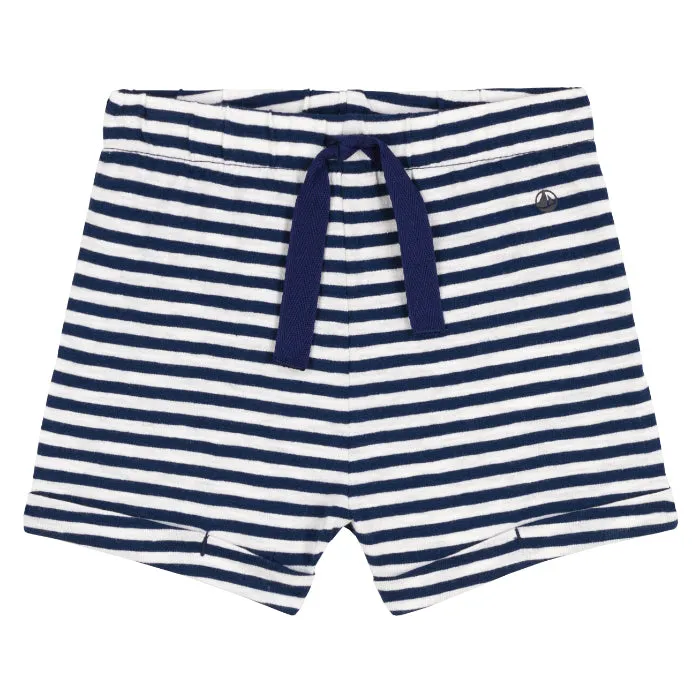 Baby Medieval Navy Blue Striped Shorts