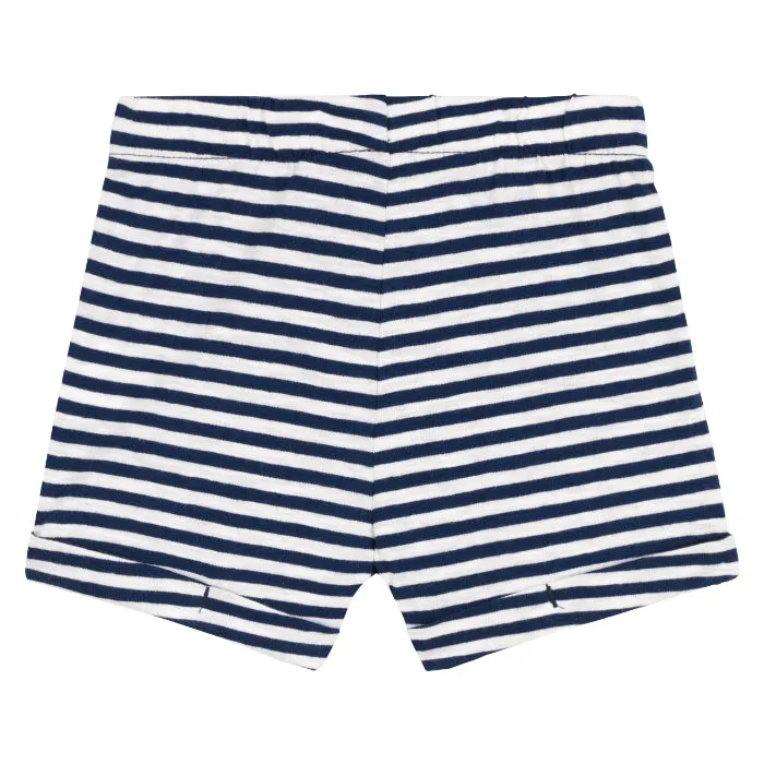 Baby Medieval Navy Blue Striped Shorts