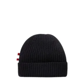 Bally Cashmere Ribbed Beanie Hat