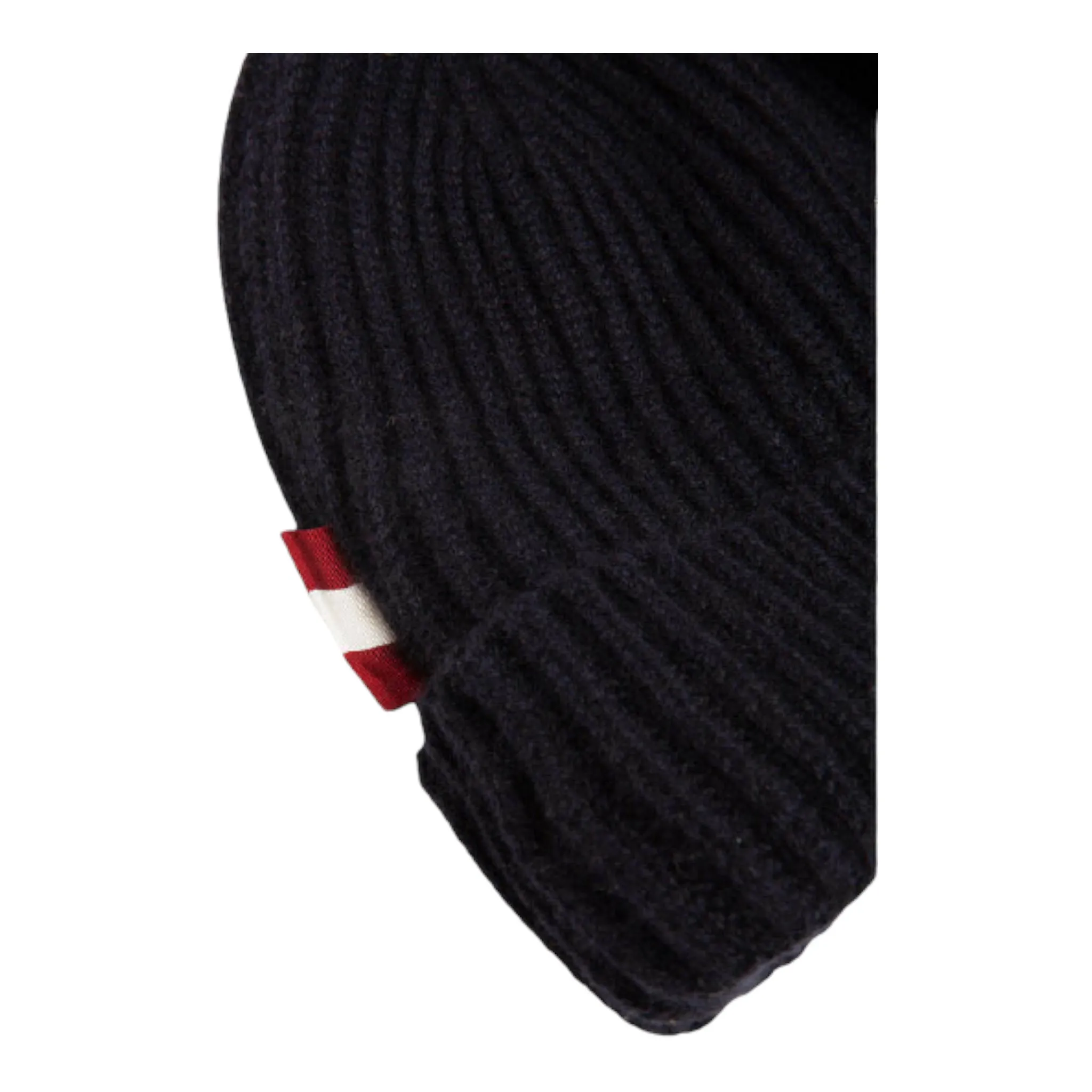 Bally Cashmere Ribbed Beanie Hat