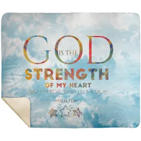 Heartwarming Sherpa Blanket featuring Psalm 73 Verse