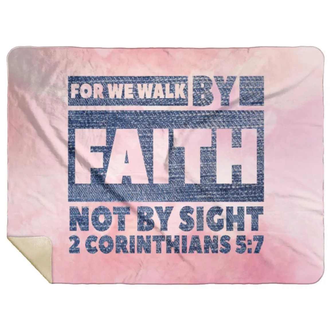 Faith-Inspired Premium Mink Sherpa Blanket - Encouraging Bible Verse Design