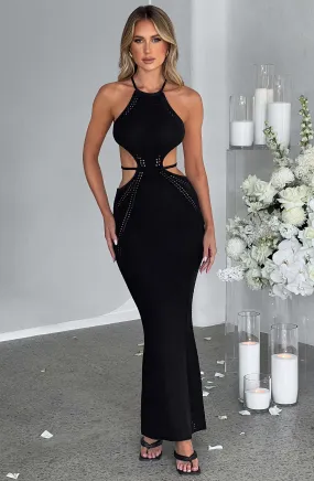 Long Black Dress - Delia