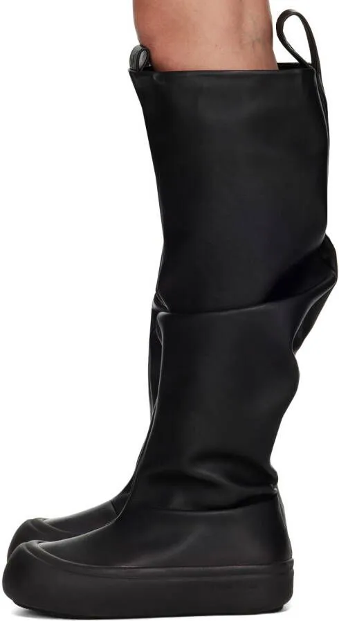 Black Fisher Faux-Leather YUME Boots