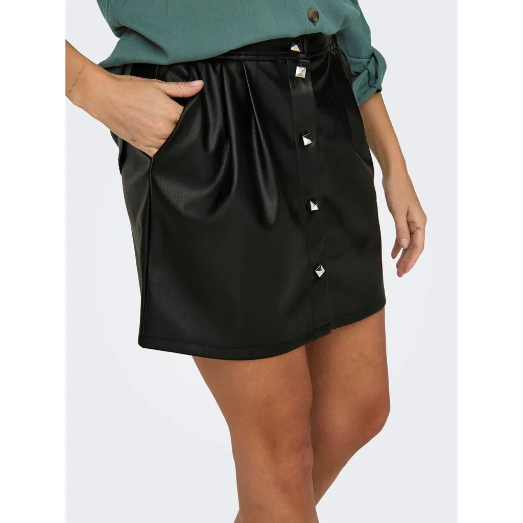 Black Faux Skirt with Unique Detail