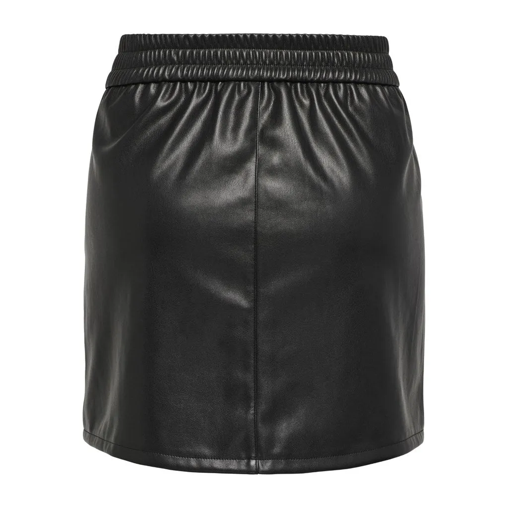 Black Faux Skirt with Unique Detail