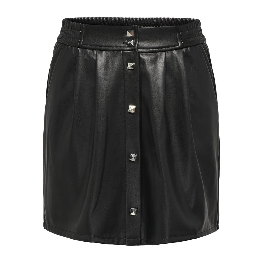 Black Faux Skirt with Unique Detail