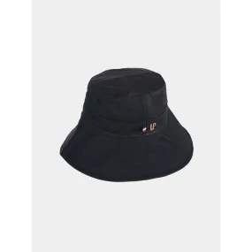 Black Hat with Oversize Flap