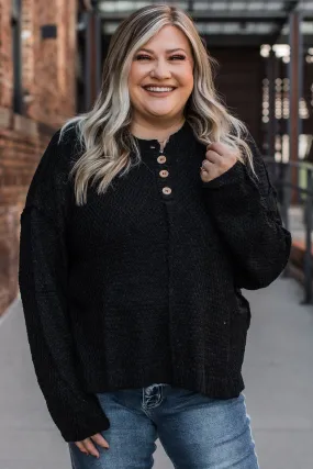 Rebellious Black Button Top