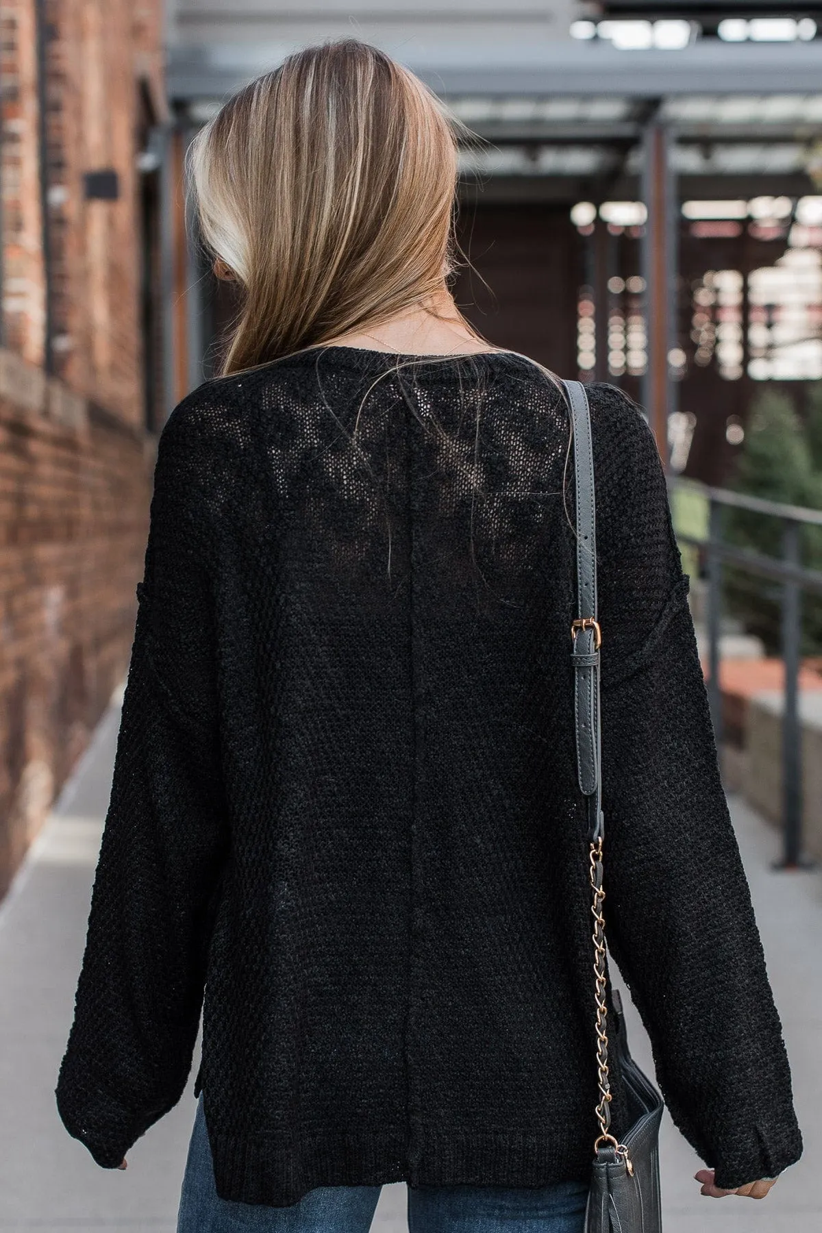 Rebellious Black Button Top