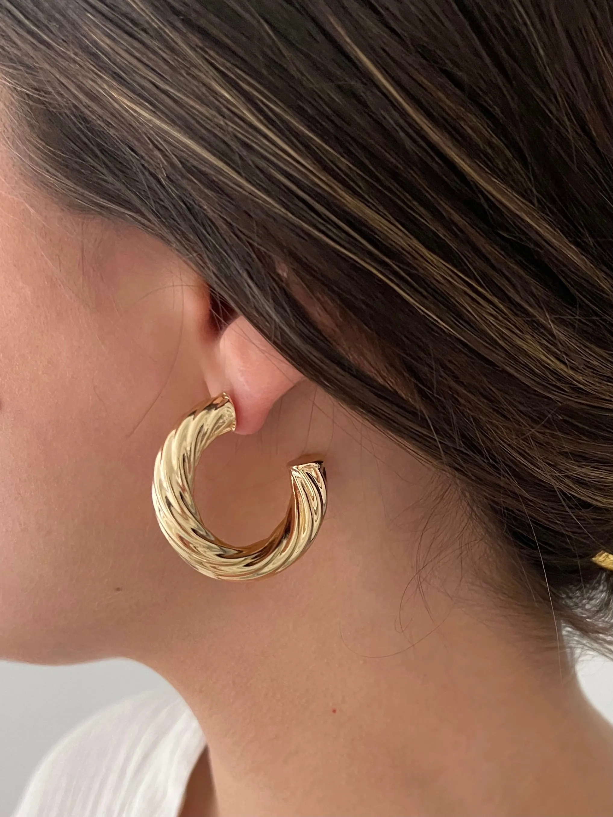 Waverly Tubular Hoop Earrings