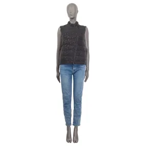 Brunello Cucinelli Sequin Embellished Down Vest Gray