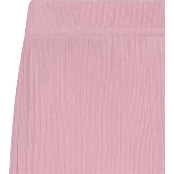 Busy Bees Ribbed Knit Leggings - Light Pink