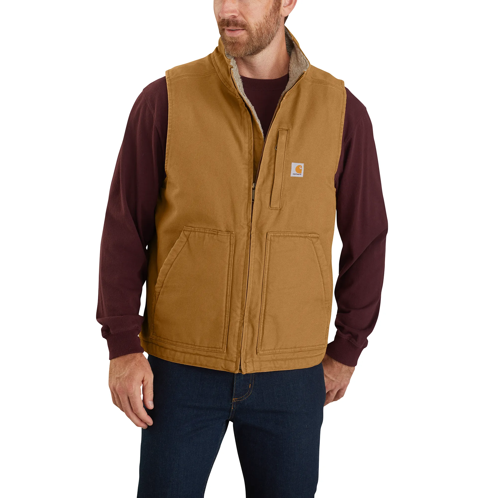 Carhartt Loose Fit Washed Duck Sherpa Vest