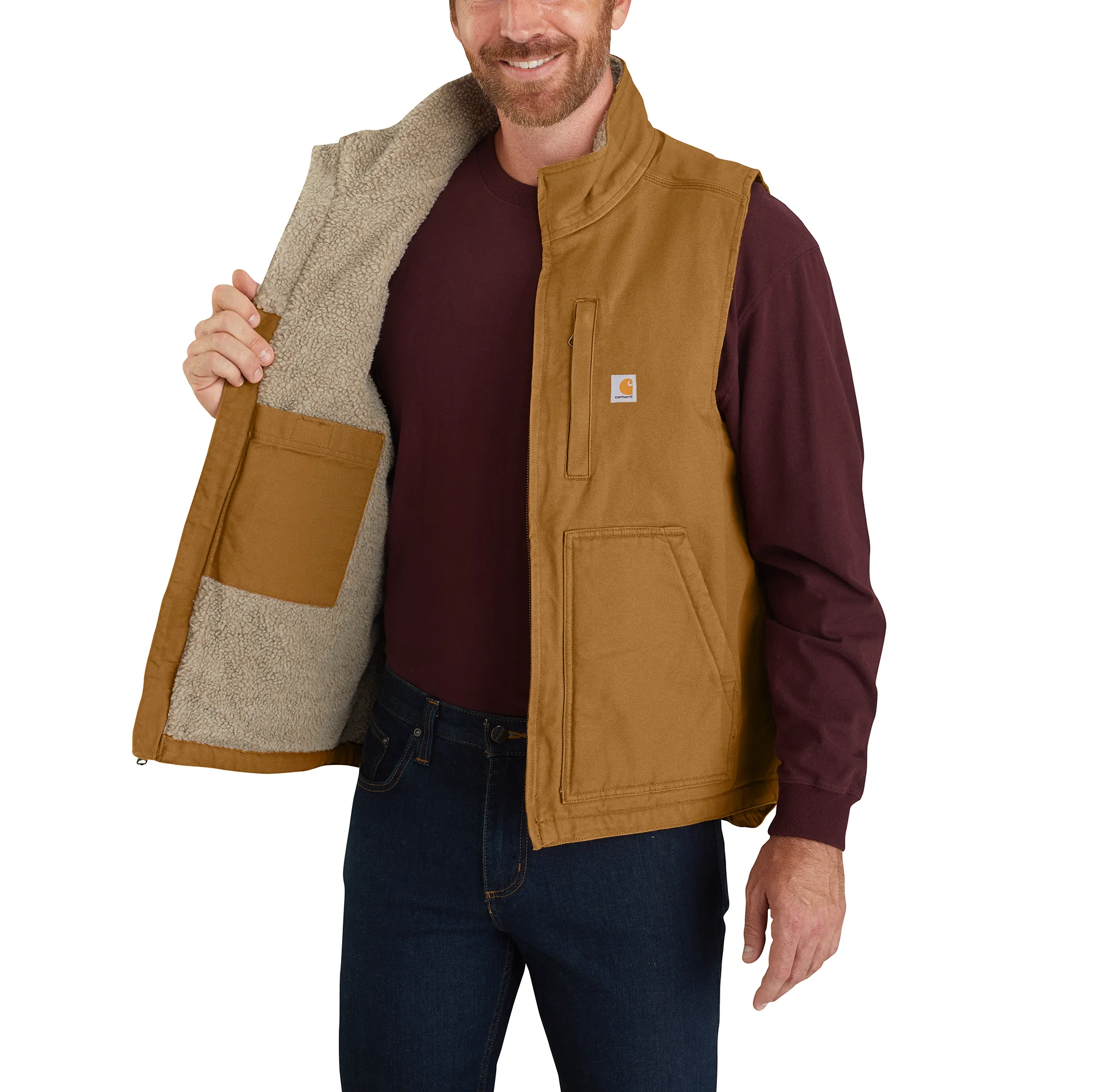 Carhartt Loose Fit Washed Duck Sherpa Vest