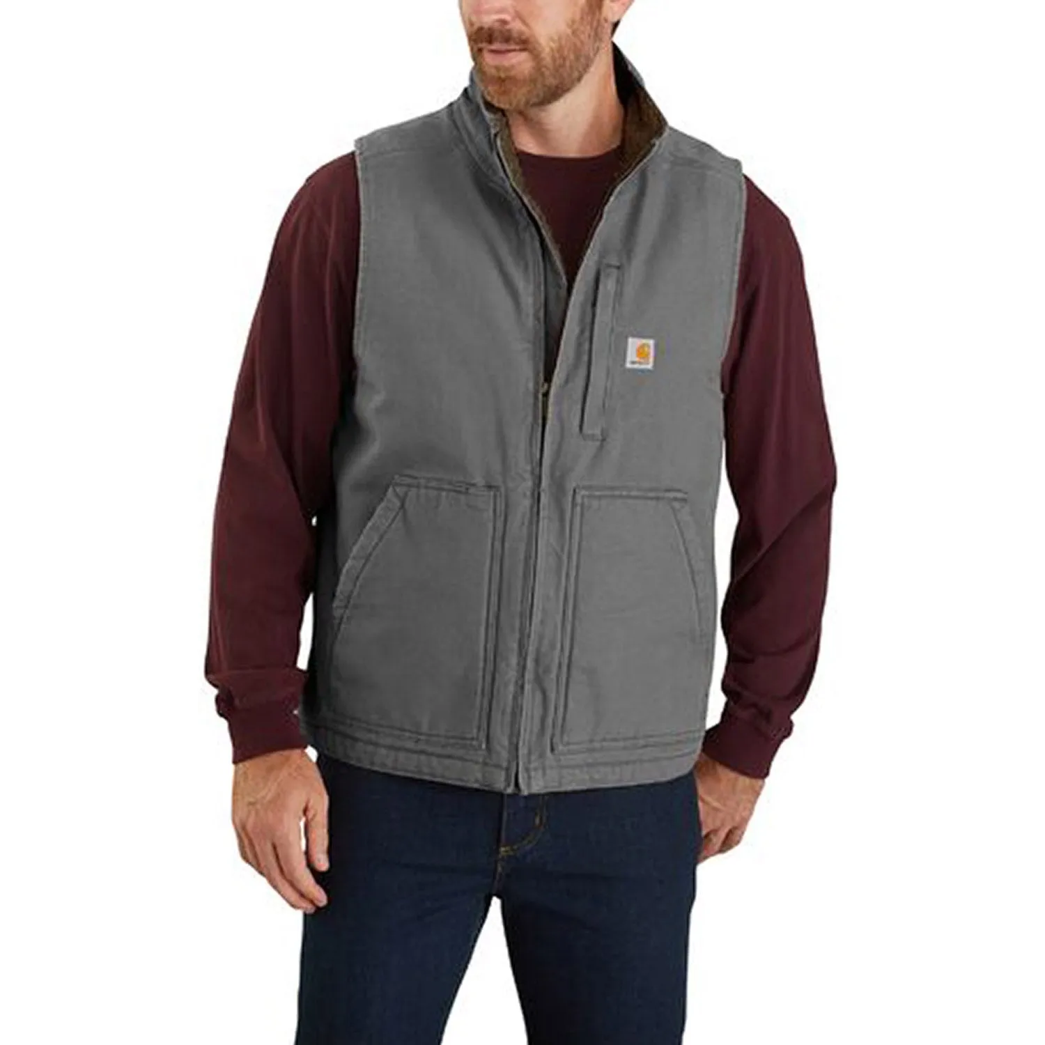 Men's Washed Duck Mock Neck Vest by Carhartt