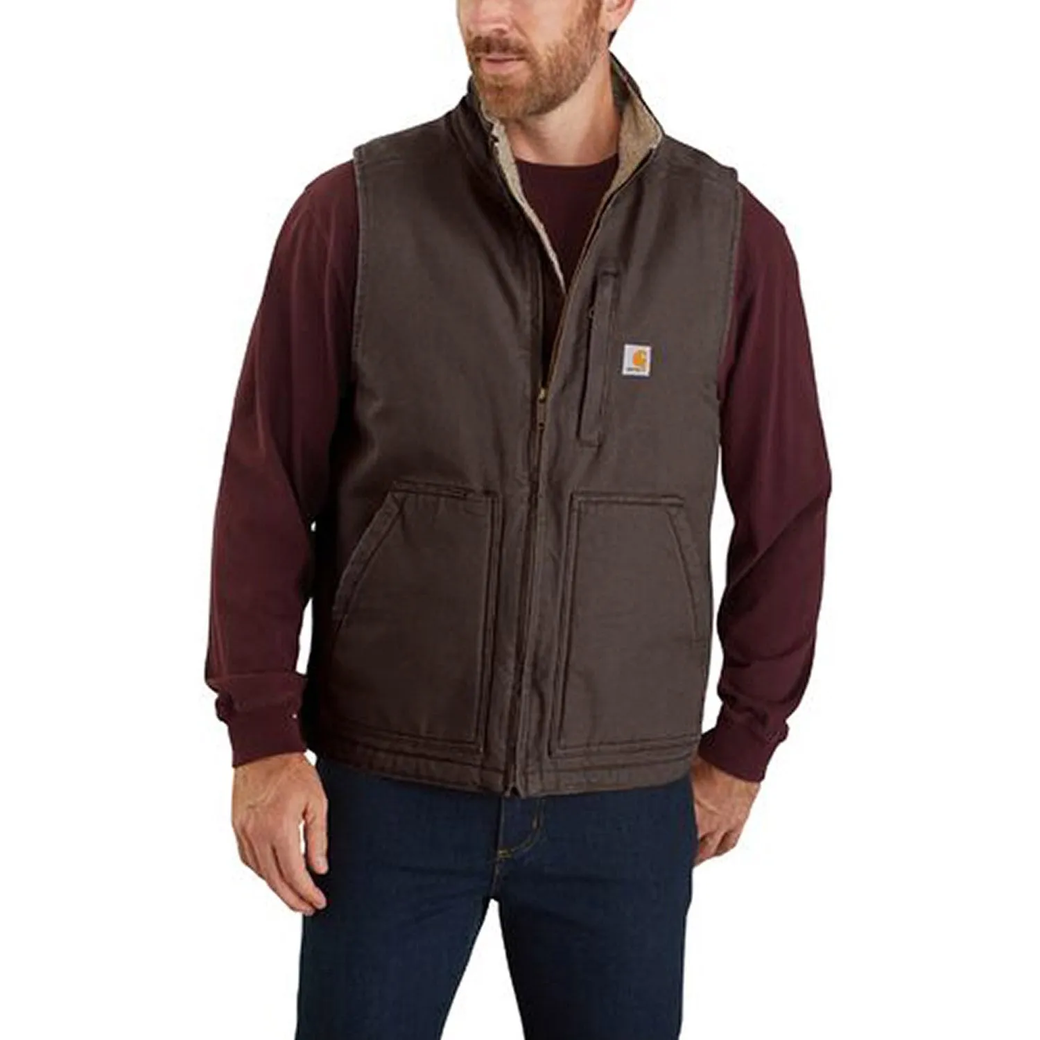 Men's Washed Duck Mock Neck Vest by Carhartt