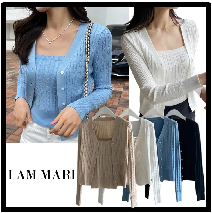 I AM MARI Casual Style Street Style Logo Cardigans