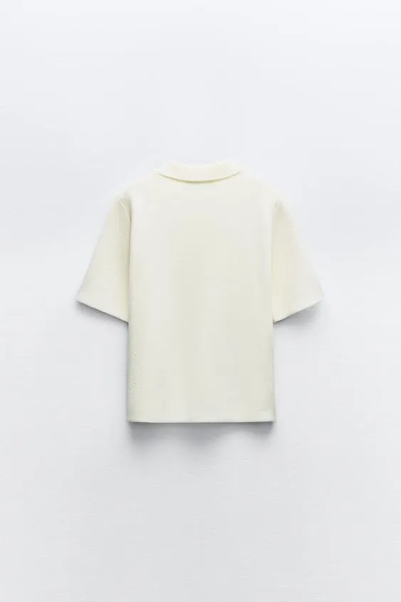 ZARA Casual Style Short Sleeves Party Style Elegant Style