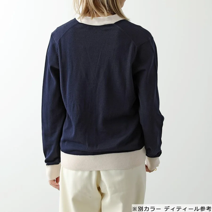 Unisex Wool V-Neck Long-Sleeve Top for Casual Wear