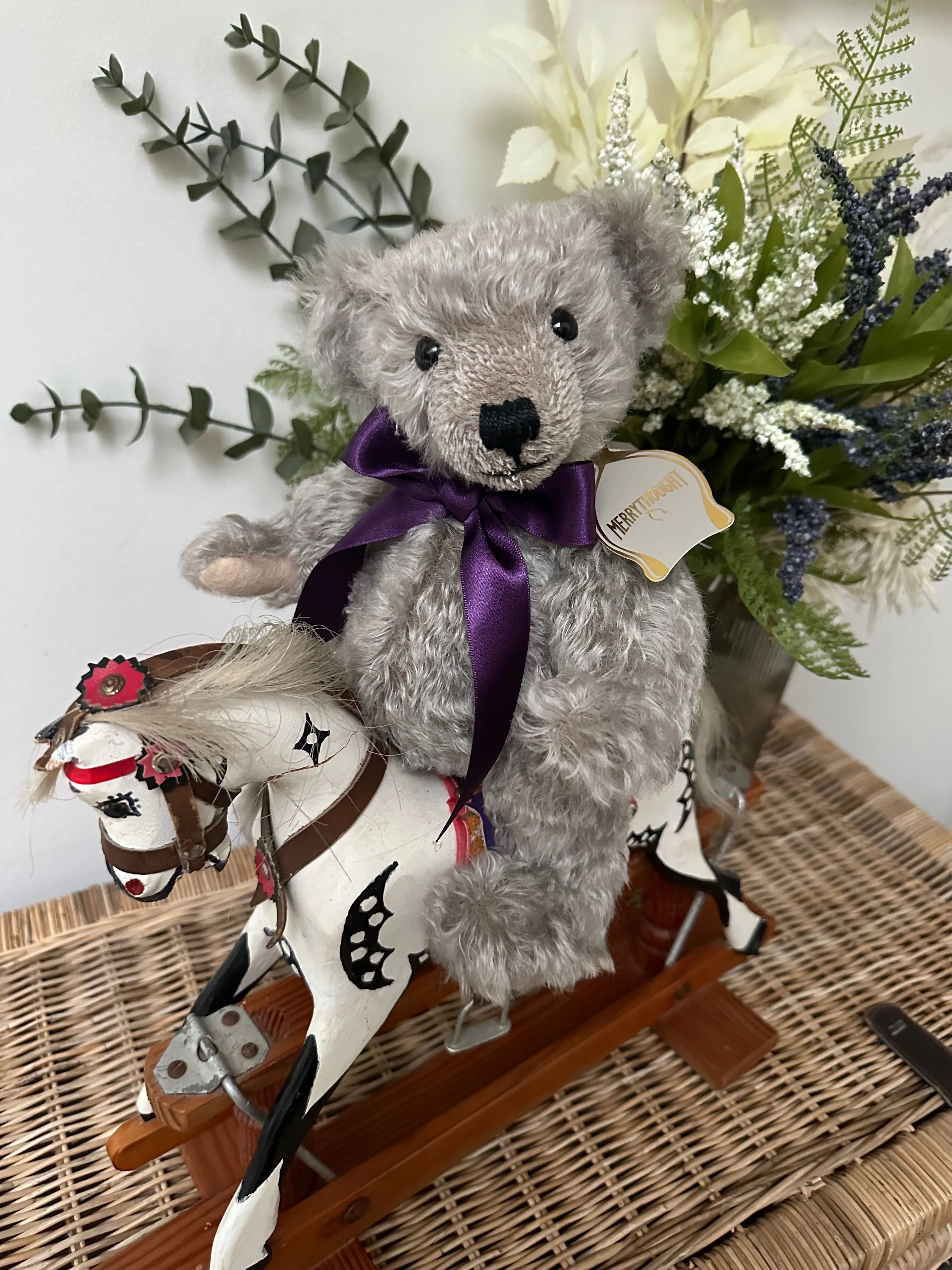 Handmade Traditional Teddy Bear (10 Inch) in Cloud Grey by Chester