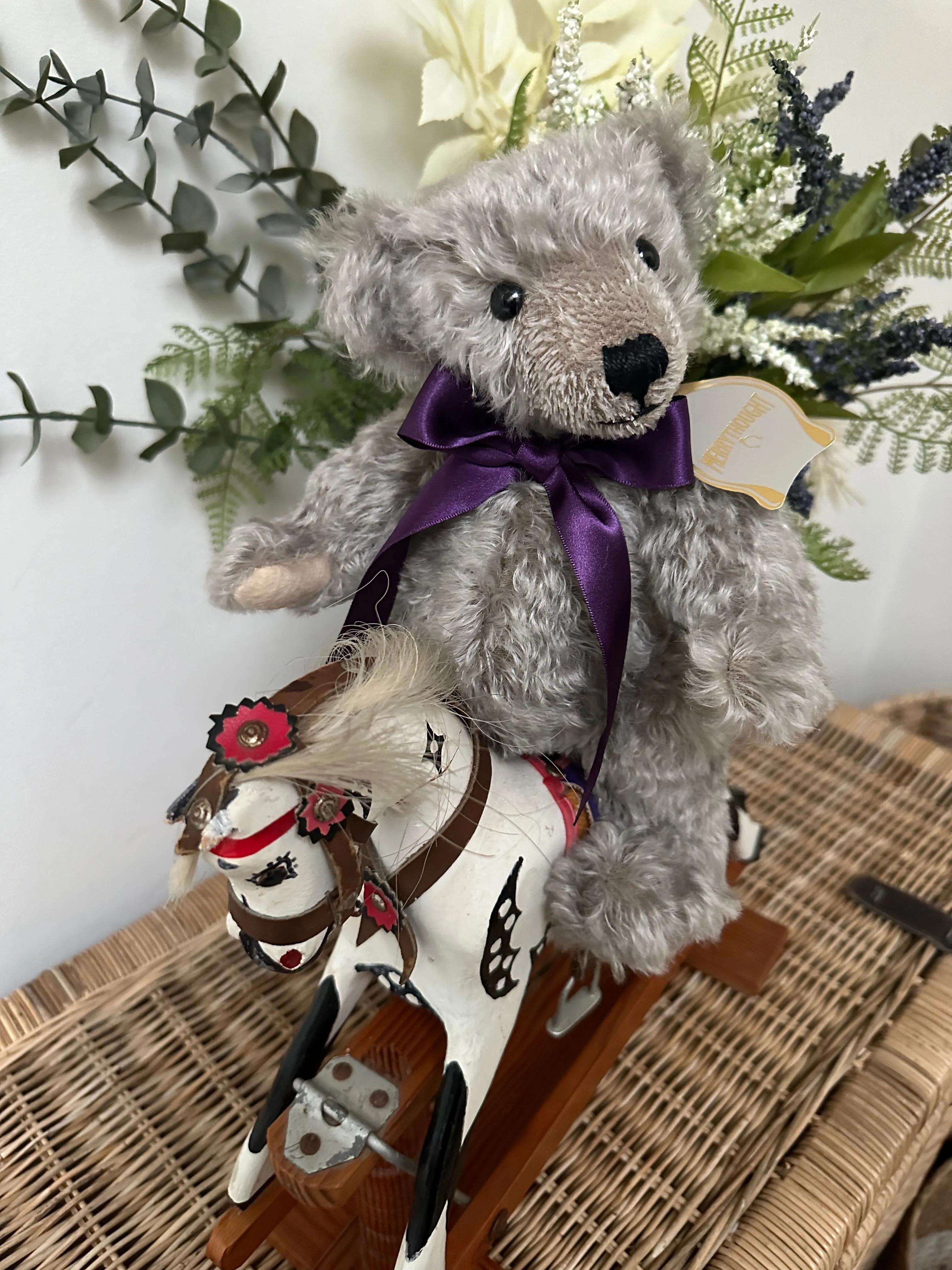 Handmade Traditional Teddy Bear (10 Inch) in Cloud Grey by Chester