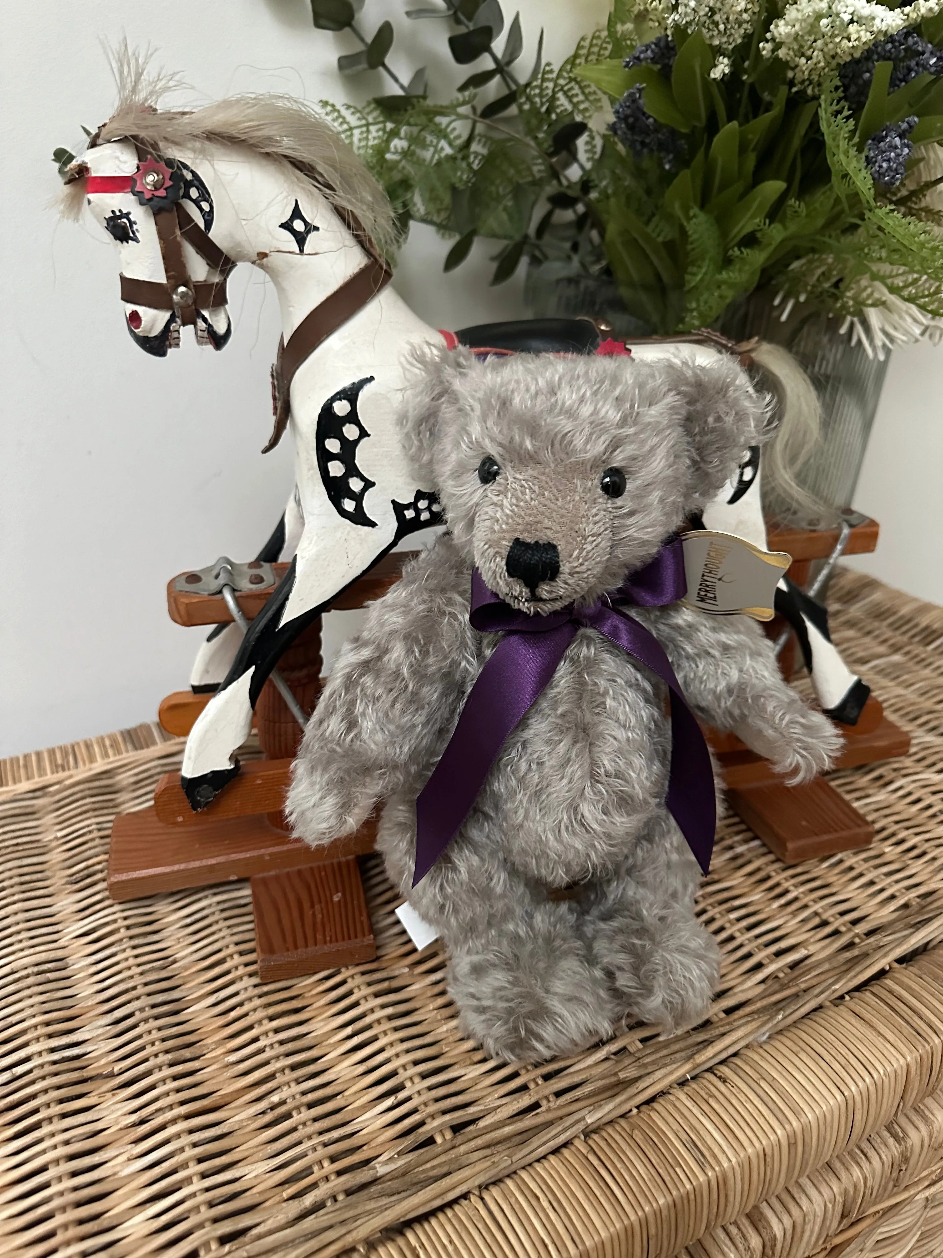 Handmade Traditional Teddy Bear (10 Inch) in Cloud Grey by Chester