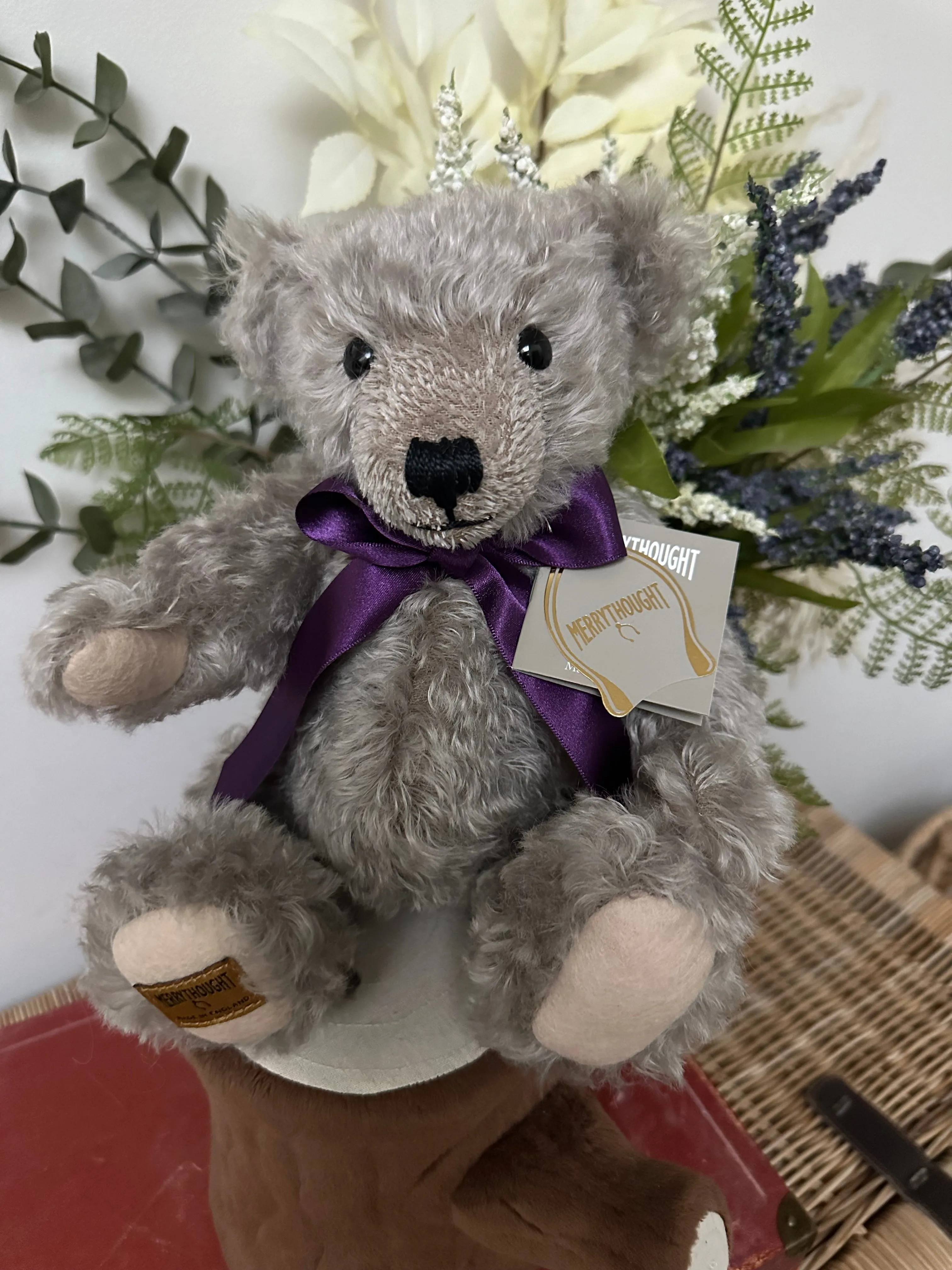 Handmade Traditional Teddy Bear (10 Inch) in Cloud Grey by Chester