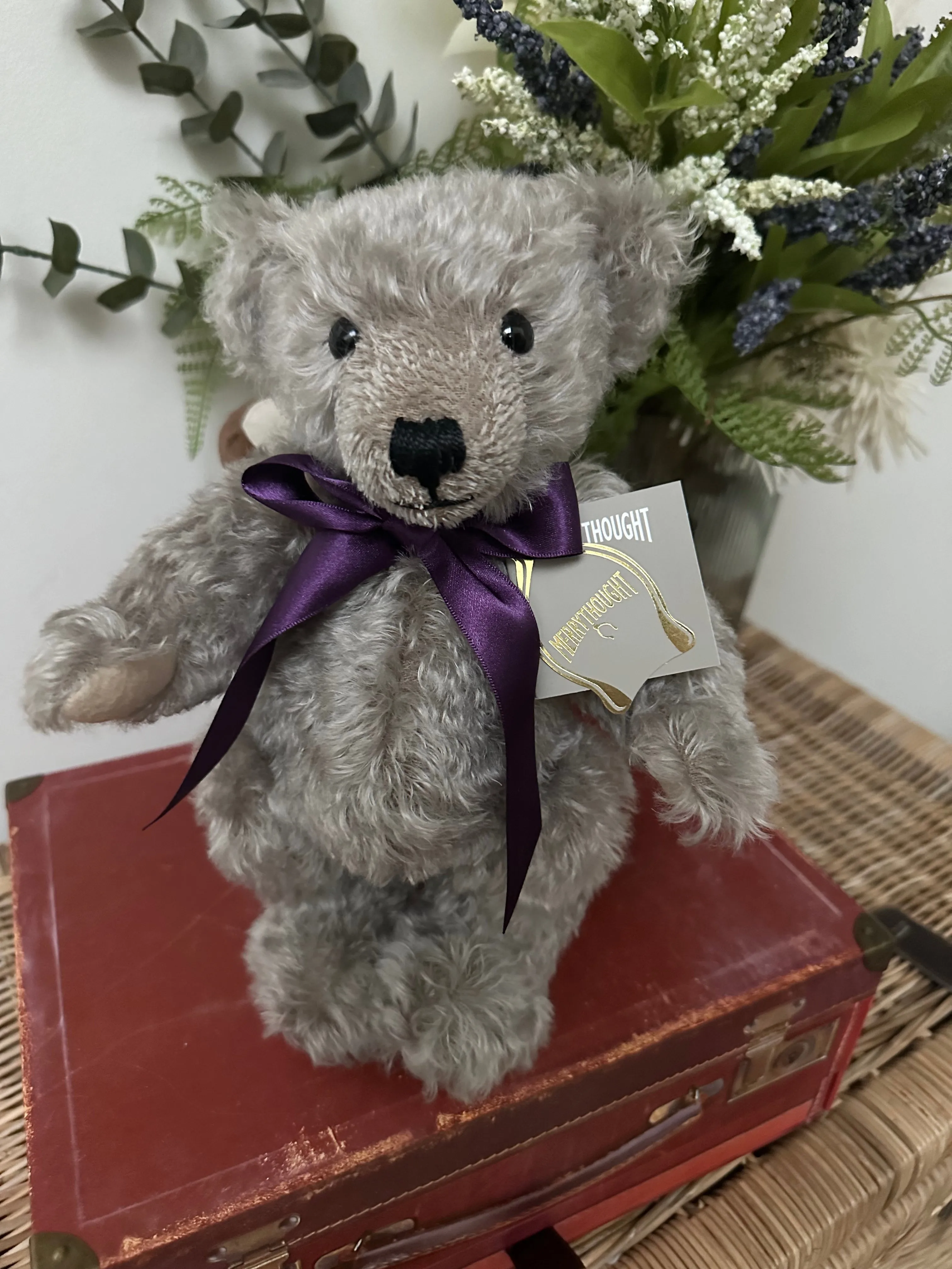 Handmade Traditional Teddy Bear (10 Inch) in Cloud Grey by Chester