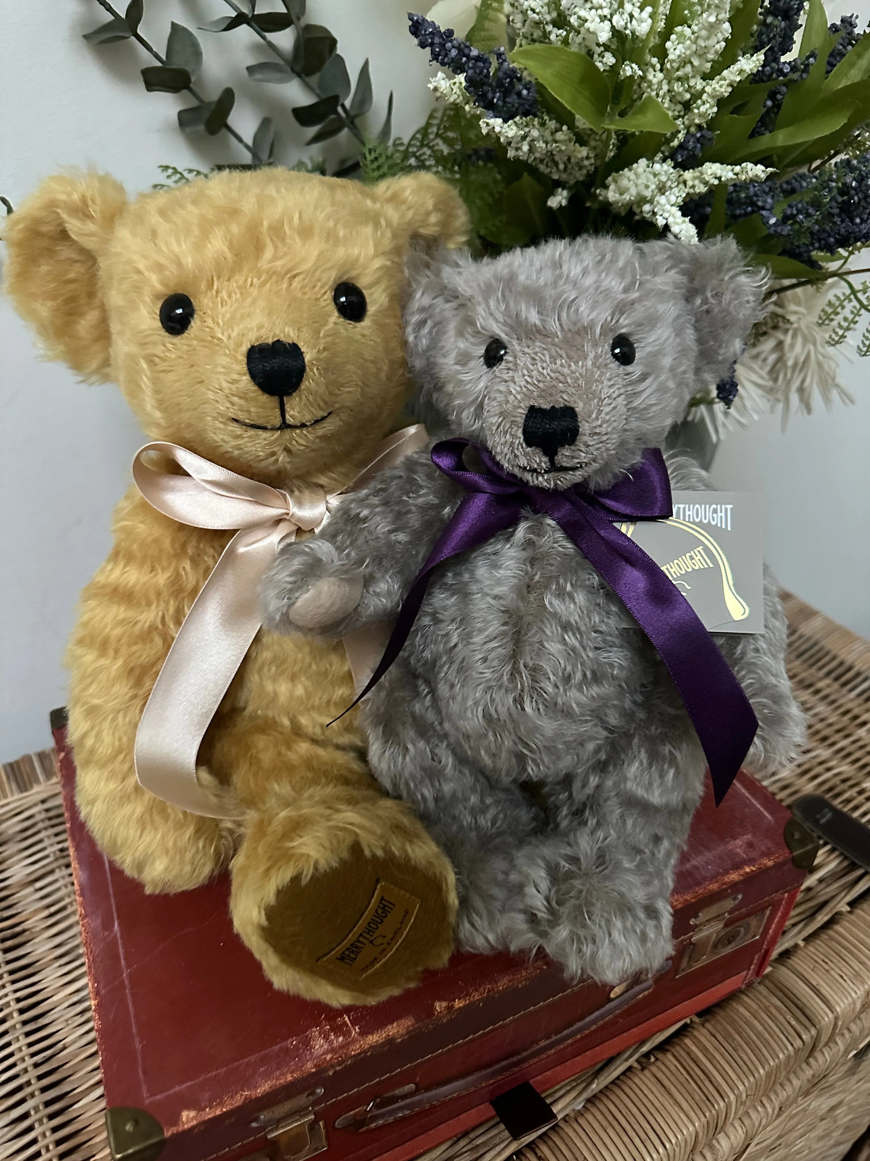 Handmade Traditional Teddy Bear (10 Inch) in Cloud Grey by Chester