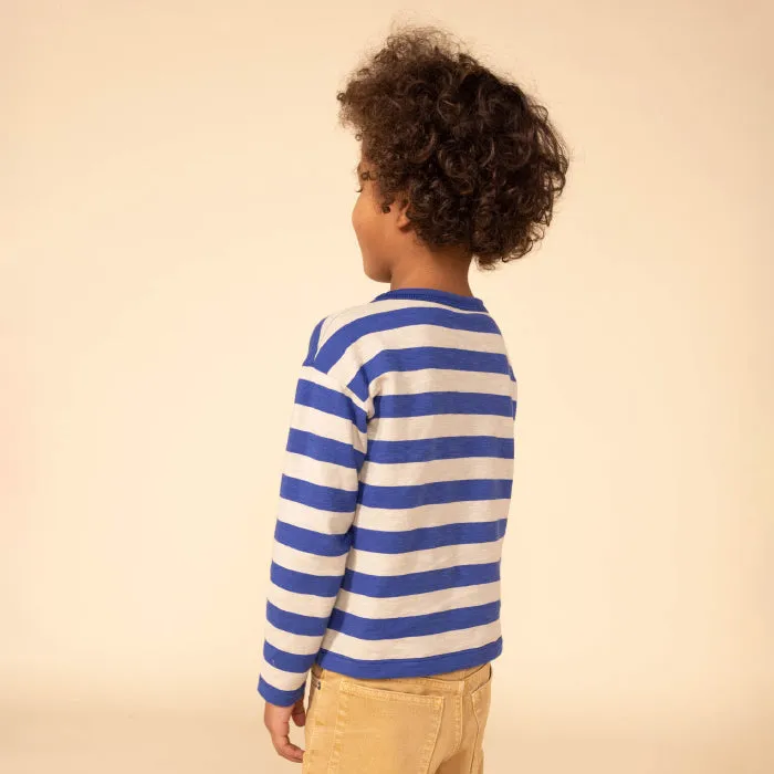 Child's Blue Striped Long Sleeve T-shirt