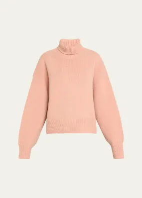 Colorblock Wool Turtleneck by ZANKOV