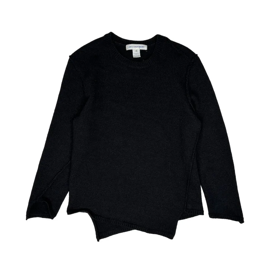 ASYMMETRICAL KNIT - BLACK