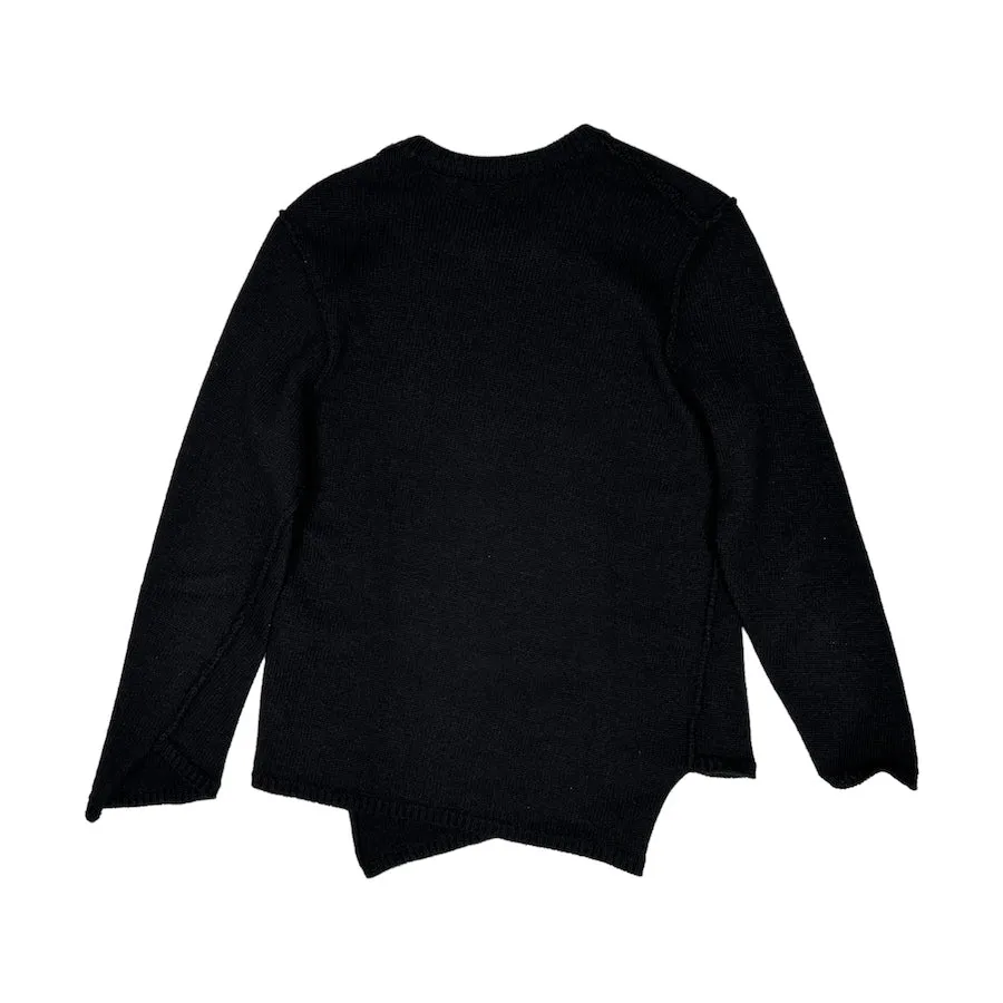 ASYMMETRICAL KNIT - BLACK