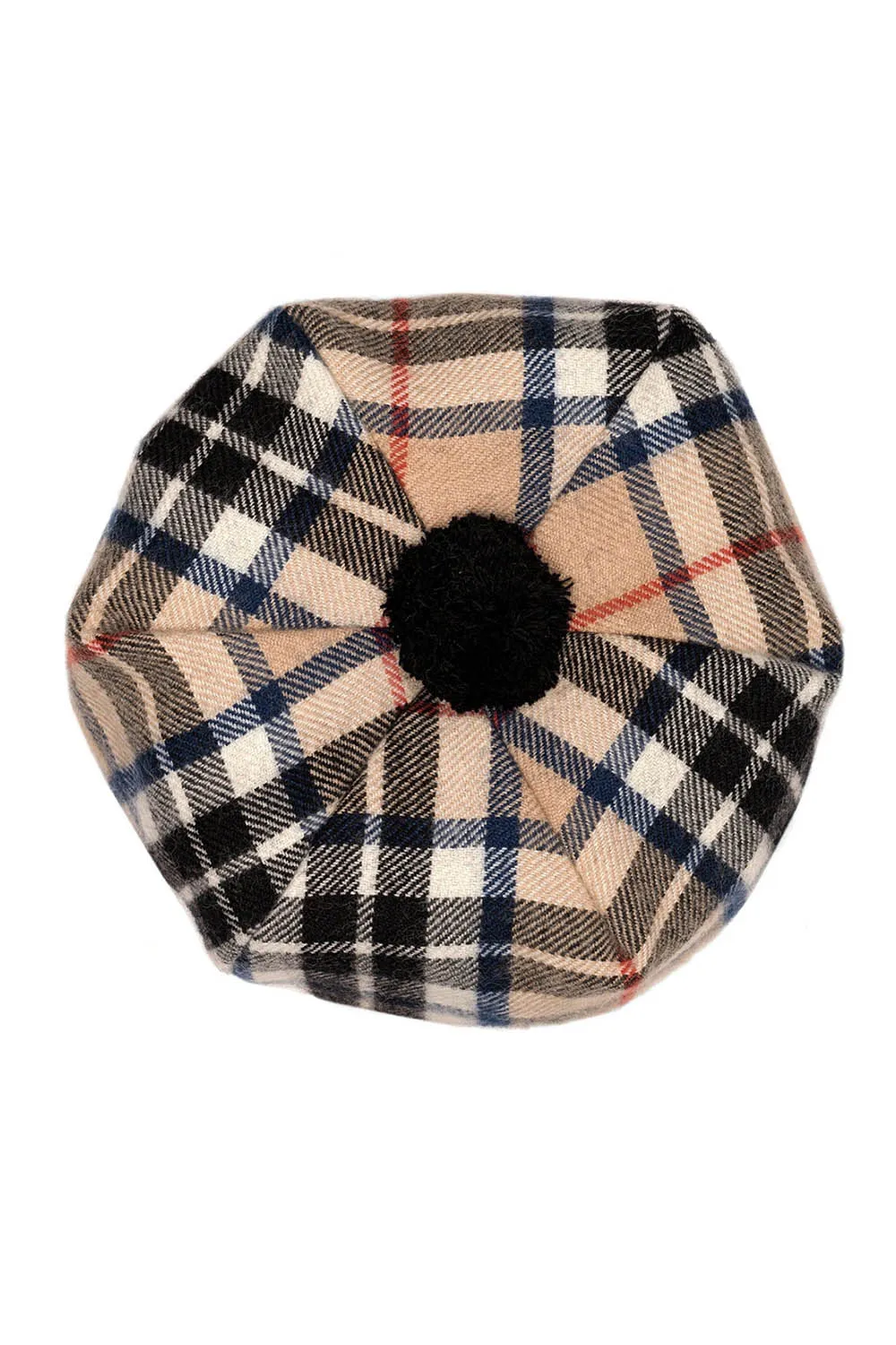 TARTAN COPPOLA POMPON