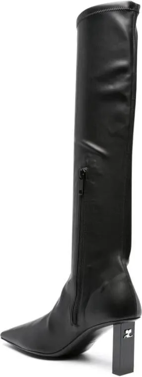 Courrèges Black faux-leather AC Charm 70mm Boots