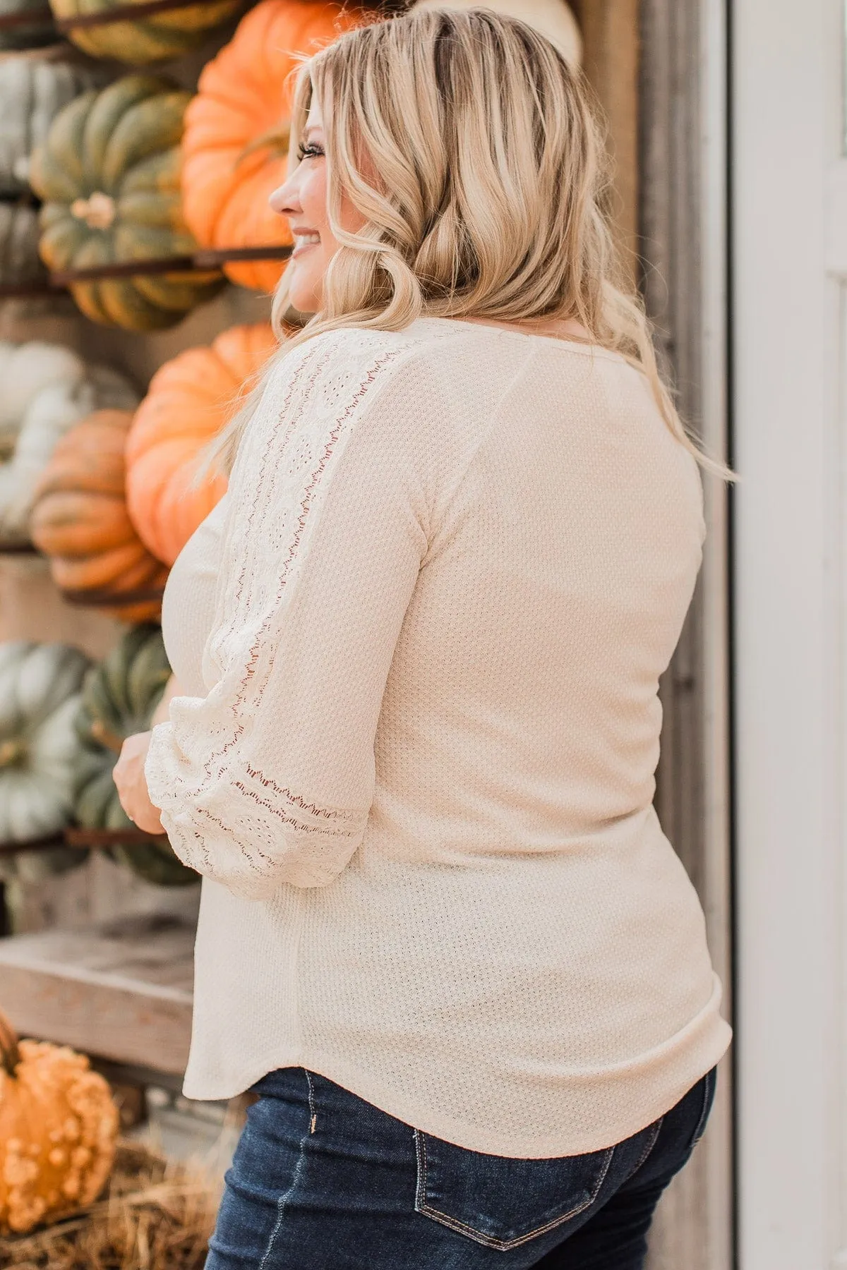 Charming Cream Knit Top