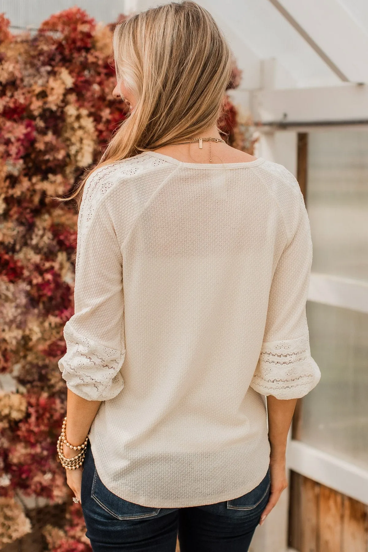 Charming Cream Knit Top