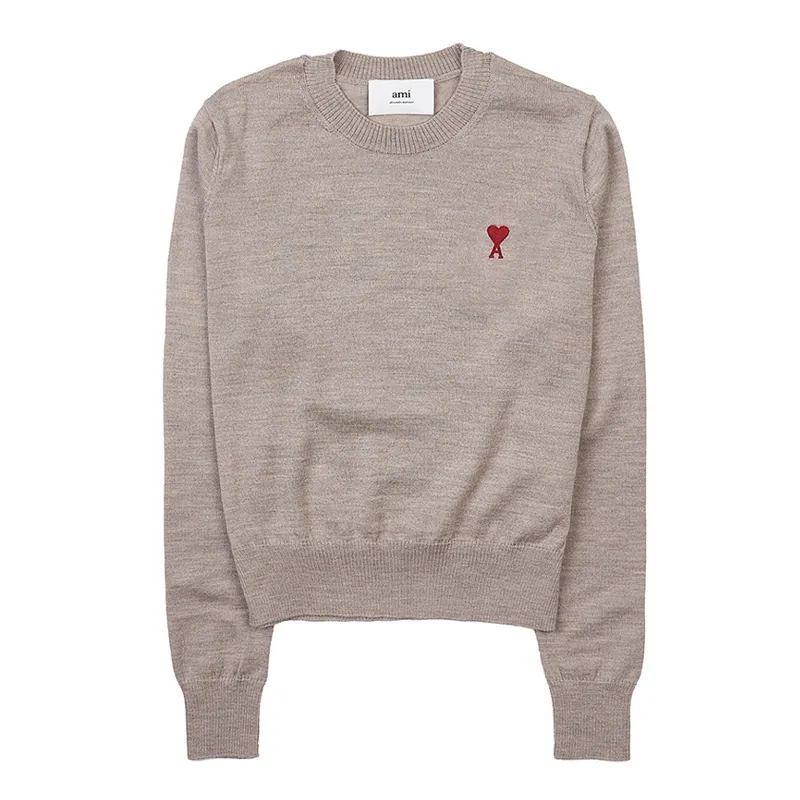 Wool Rib Crew Neck Shirt with Street Style Logo