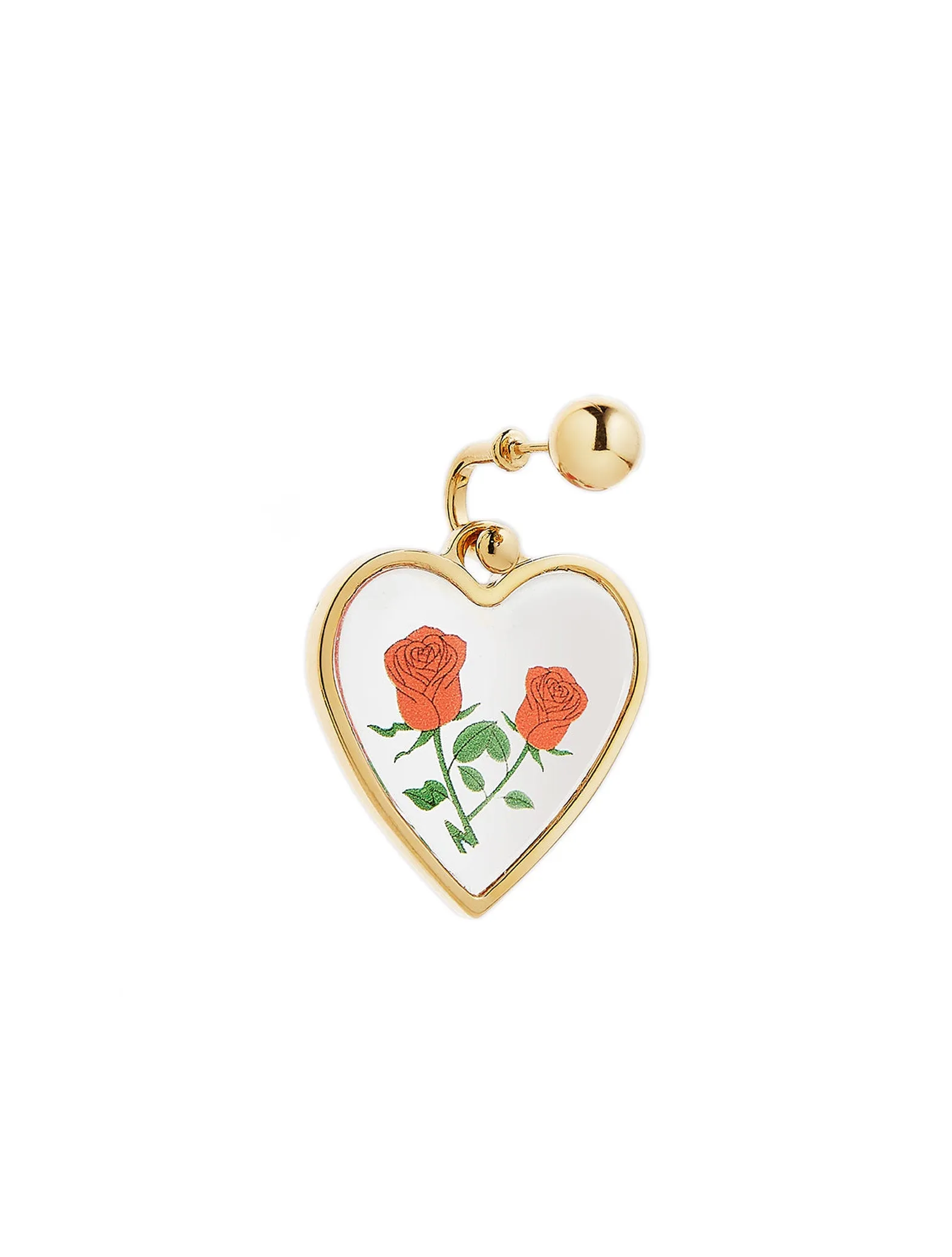 Saf Safu Cross My Heart Earring