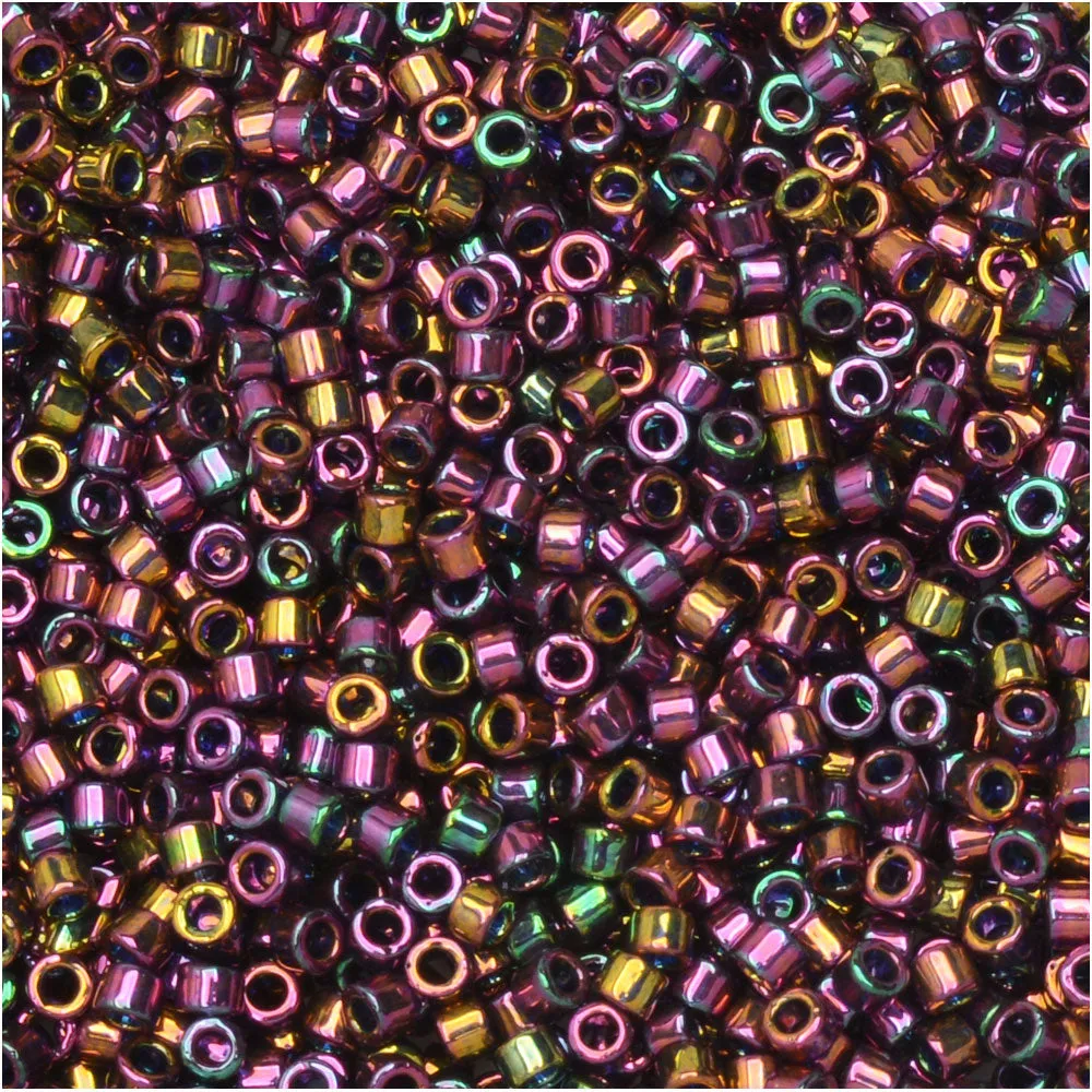 Miyuki Delica Seed Beads Amethyst Gold Luster Iris 11/0 Size #128 (7.2 Gram Tube)