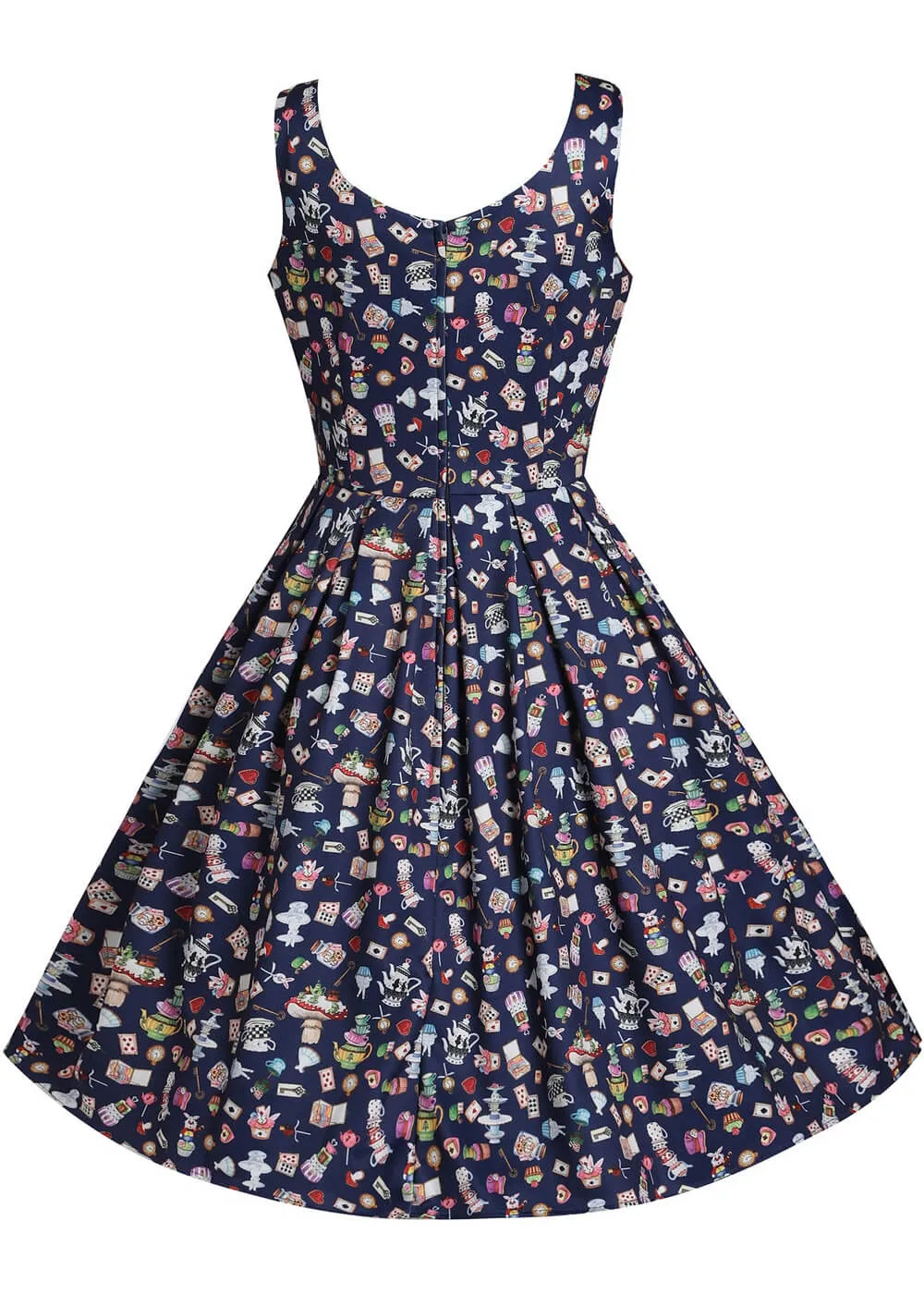 Vintage Navy Swing Dress by Dolly & Dotty