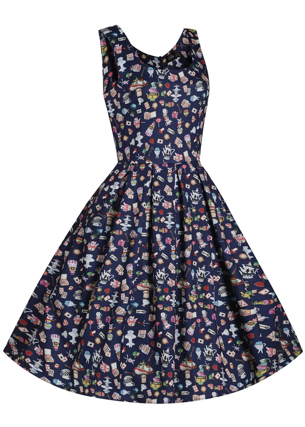 Vintage Navy Swing Dress by Dolly & Dotty